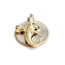 Load image into Gallery viewer, New 14k yellow Gold Alligator crocodile Pendant charm gift fine jewelry 2.7g
