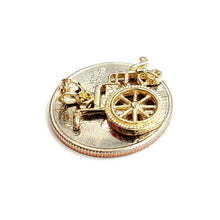 Load image into Gallery viewer, 14k yellow Gold wheelchair handicap disability Pendant charm fine jewelry 2.4g
