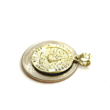 Load image into Gallery viewer, 10k yellow gold round virgin Caridad del Cobre pendant fine jewelry 0.69" 1.6g
