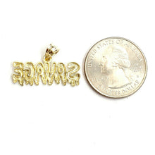Load image into Gallery viewer, New 10k yellow Gold Savage Pendant charm diamond cut fine gift jewelry 1.3g
