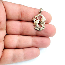 Load image into Gallery viewer, New 14k yellow Gold Pisces fish zodiac sign Pendant astrology fine jewelry 1.9g
