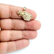 Load image into Gallery viewer, New 14k yellow Gold eagle Head Pendant charm gift fine jewelry unisex 3.1g
