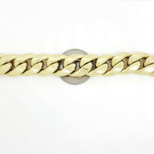 Load image into Gallery viewer, 10K yellow gold 14.75mm hollow Cuban Miami bracelet Fine gift jewelry 9&quot; 53.8g
