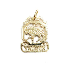 Load image into Gallery viewer, New 14k yellow Gold taurus bull zodiac sign astrology Pendant charm jewelry 1.4g
