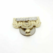 Load image into Gallery viewer, 14k two tone gold last supper pendant charm cubic zirconia fine jewelry 11.2g
