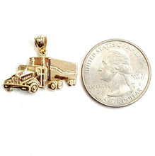 Load image into Gallery viewer, New 14k yellow Gold truck car trucking Pendant charm gift fine jewelry 3.3g
