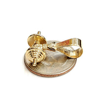 Load image into Gallery viewer, 14k Yellow Gold 3D Dumbbell hand weight lifter Pendant charm fine jewelry 5.5g

