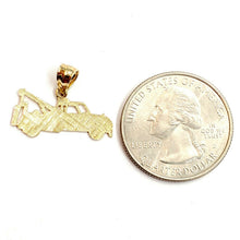 Load image into Gallery viewer, New 14k yellow Gold tow truck car Pendant charm gift fine jewelry 1.1g
