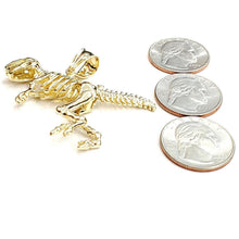 Load image into Gallery viewer, 10k yellow Gold 3D Dinosaur movable animal Jurassic Pendant fine jewelry 16.1g
