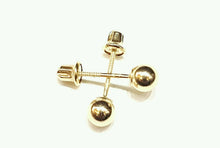 Load image into Gallery viewer, New 14k yellow Gold 4mm hollow ball earrings screw back fine gift jewelry
