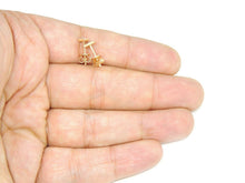 Load image into Gallery viewer, New 14k yellow Gold 0.10Ct Round Diamond heart stud Earrings Push Back Fastening
