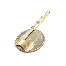 Load image into Gallery viewer, New 14k Yellow Gold Solid 3D AXE Pendant charm outdoor tool fine jewelry 3.6g
