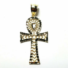 Load image into Gallery viewer, 10k yellow gold Egyptian ankh cross pendant charm fine religious jewelry 2.4g
