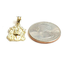 Load image into Gallery viewer, 10k yellow gold Tiny Jesus face head pendant charm fine religious jewelry 1.2g
