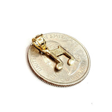 Load image into Gallery viewer, New 14k solid yellow Gold Tiny music sign note Pendant gift fine jewelry 0.6g
