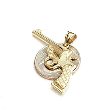 Load image into Gallery viewer, 14k yellow solid Gold handgun pistol gun Pendant charm fine gift jewelry 3.8g
