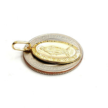 Load image into Gallery viewer, 14k solid yellow gold oval virgin Miraculous Milagrosa pendant religious 2.5g
