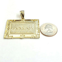Load image into Gallery viewer, New 10k yellow gold last supper pendant charm fine gift religions jewelry 10.9g
