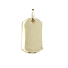 Load image into Gallery viewer, New 10k yellow Gold solid dog tag name tag Pendant charm shiny fine jewelry 4.1g
