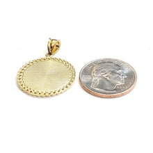 Load image into Gallery viewer, New 10k yellow Gold round Freemason Masonic Pendant 0.97" religious jewelry 3.9g
