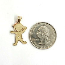 Load image into Gallery viewer, New 14k tri color gold baby girl Pendant charm gift fine jewelry unisex 1.7g
