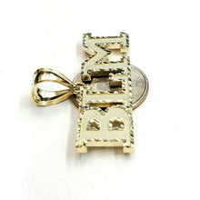 Load image into Gallery viewer, New 10k yellow gold BLM black lives matter pendant charm fine gift unisex 6.4g

