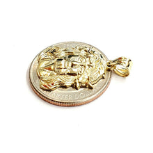 Load image into Gallery viewer, 10k yellow gold Jesus face head pendant charm fine religious jewelry unisex 2.5g
