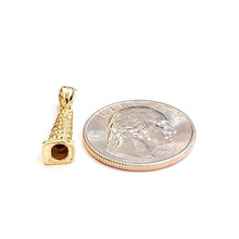 Load image into Gallery viewer, 14K Yellow Gold 3D Famous Leaning Tower of Pisa Charm Pendant Fine Jewelry 2.3g
