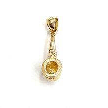 Load image into Gallery viewer, New 14k yellow Gold 3D Smoking Pipe Pendant charm tobacco fine jewelry gift 3.4g
