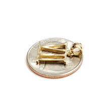 Load image into Gallery viewer, New 14KT Yellow Gold Solid Roman number 7 Pendant charm gift Fine Jewelry 1.6g
