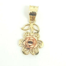 Load image into Gallery viewer, 14k gold flower Pendant charm gift fine jewelry for women 1.1g
