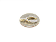 Load image into Gallery viewer, New 14k yellow Gold 0.15ct Diamonds wishbone pendant fine gift jewelry for her
