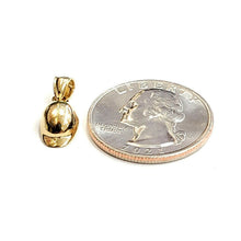 Load image into Gallery viewer, 14k yellow Gold Tiny 3D Baseball Hat Cap Pendant charm sport fine jewelry 1.1g
