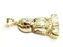 Load image into Gallery viewer, 10k yellow gold buddha buda buddah pendant charm fine religious jewelry 10.6g
