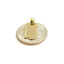 Load image into Gallery viewer, 14k yellow Gold Tiny medical ID dog tag name tag Pendant charm fine jewelry 1.4g

