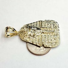 Load image into Gallery viewer, 10k yellow solid Gold Egyptian pharaoh king head Pendant jewelry fine gift 9.7g

