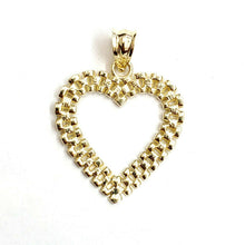 Load image into Gallery viewer, New 10k yellow gold heart pendant charm love Amor fine gift women jewelry 1.1g
