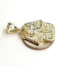Load image into Gallery viewer, 10k yellow solid Gold Egyptian pharaoh king head Pendant jewelry fine gift 3.3g
