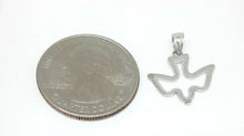 Load image into Gallery viewer, New 14k white gold Espiritu Santo pendant charm religious fine jewelry 0.7g
