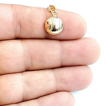 Load image into Gallery viewer, New 14k yellow Gold baseball Pendant charm sport game fine jewelry gift 2.1g
