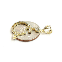 Load image into Gallery viewer, 10k yellow Gold handicap disability Pendant charm diamond cut fine jewelry 1.7g
