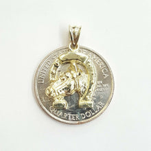 Load image into Gallery viewer, 10k yellow Gold horseshoe horse head Pendant lucky fine gift jewelry unisex 2.8g
