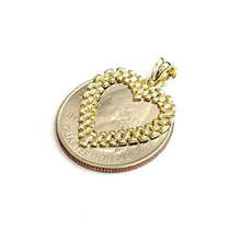 Load image into Gallery viewer, New 10k yellow gold heart pendant charm love Amor fine gift women jewelry 1.1g
