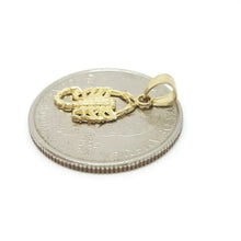 Load image into Gallery viewer, 14k yellow gold small scorpion full body pendant charm fine gift jewelry 0.7g
