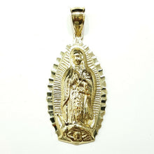 Load image into Gallery viewer, 10k gold virgin Mary Guadalupe pendant charm gift fine religious jewelry 8.9g
