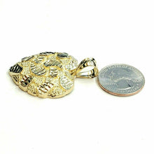 Load image into Gallery viewer, New 10k yellow gold nugget heart pendant charm fine gift  for women jewelry 6g
