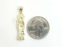 Load image into Gallery viewer, 10k yellow gold Santa muerte holy death Pendant fine gift jewelry unisex 1.4g
