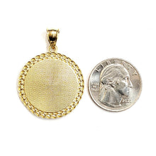 Load image into Gallery viewer, 10k yellow gold round Egyptian ankh cross pendant 1.18" religious jewelry 5.2g
