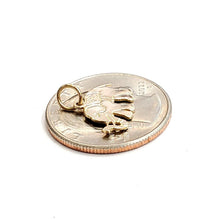 Load image into Gallery viewer, 14k yellow Gold tiny elephant Pendant charm unisex good luck fine jewelry 0.8g
