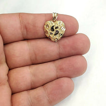 Load image into Gallery viewer, New 10k yellow gold nugget heart pendant charm fine gift  for women jewelry 1.6g

